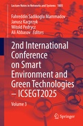 Cover: 2nd International Conference on Smart Environment and Green Technologies - ICSEGT2025 - Springer