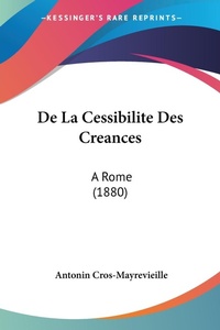 Abbildung von: De La Cessibilite Des Creances - Kessinger Publishing