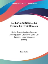 Abbildung von: De La Condition De La Femme En Droit Romain - Kessinger Publishing