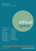 Cover: Ethical Space Vol. 22 Issue 3/4 - Arima Publishing
