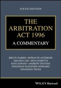 Cover: The Arbitration Act 1996 - Wiley