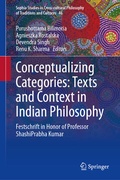 Cover: Conceptualizing Categories: Texts and Context in Indian Philosophy - Springer