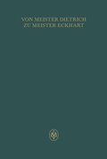 Cover: Von Meister Dietrich zu Meister Eckhart - Felix Meiner
