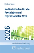 Cover: Kodierleitfaden f&uuml;r die Psychiatrie und Psychosomatik 2026 - medhochzwei Verlag