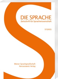 Enlarge image Cover: Die Sprache 57 (2025) - Harrassowitz Verlag