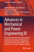 Cover: Advances in Mechanical and Power Engineering III - Springer