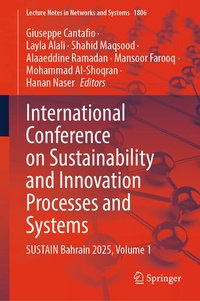 Enlarge image Cover: International Conference on Sustainability and Innovation Processes and Systems - Springer