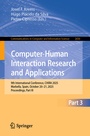 Cover: Computer-Human Interaction Research and Applications - Springer