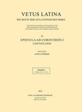 Cover: Vetus Latina - Epistula ad Corinthios I - Verlag Herder