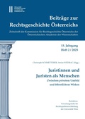 Cover: Beitr&auml;ge zur Rechtsgeschichte &Ouml;sterreichs, 15. Jahrgang, Heft 2/2025 - Verlag der &ouml;sterreichischen Akademie der Wissenschaften