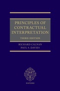 Cover: Principles of Contractual Interpretation - Oxford University Press