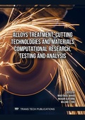 Cover: Alloys Treatment, Cutting Technologies and Materials Computational Research, Testing and Analysis - Trans Tech Publications Ltd