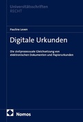 Cover: Digitale Urkunden - Nomos
