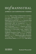 Cover: Hofmannsthal - Rombach Wissenschaft