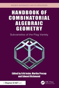 Enlarge image Cover: Handbook of Combinatorial Algebraic Geometry - Chapman and Hall