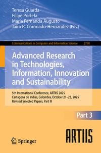 Enlarge image Cover: Advanced Research in Technologies, Information, Innovation and Sustainability - Springer