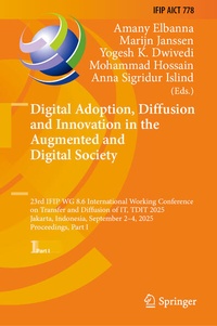 Enlarge image Cover: Digital Adoption, Diffusion and Innovation in the Augmented and Digital Society - Springer