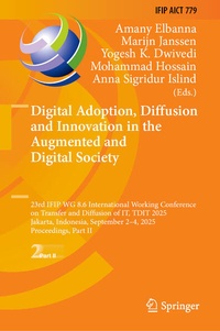 Enlarge image Cover: Digital Adoption, Diffusion and Innovation in the Augmented and Digital Society - Springer