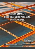 Cover: Building Materials, Structural Metal Processing, Fatigue Analysis - Trans Tech Publications Ltd