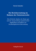 Cover: Die Berichterstattung im Rahmen der Emissionsrechte - Kovac, Dr. Verlag