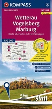Cover: KOMPASS Fahrradkarte 3359 Wetterau, Vogelsberg, Marburg 1:70.000 - KOMPASS-Karten
