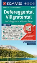 Cover: KOMPASS Wanderkarte 45 Defereggental, Villgratental, Las&ouml;rlinggruppe, Villgrater Berge 1:50.000 - KOMPASS-Karten