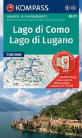 Cover: KOMPASS Wanderkarte 91 Lago di Como, Lago di Lugano 1:50.000 - KOMPASS-Karten