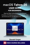 Cover: macOS Tahoe 26 User Guide for Beginners - TechSavy Arena