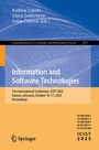 Cover: Information and Software Technologies - Springer