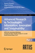 Cover: Advanced Research in Technologies, Information, Innovation and Sustainability - Springer