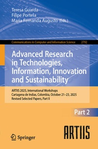 Enlarge image Cover: Advanced Research in Technologies, Information, Innovation and Sustainability - Springer