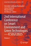 Cover: 2nd International Conference on Smart Environment and Green Technologies-ICSEGT2025 - Springer