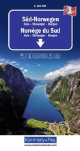 Cover: K&uuml;mmerly+Frey Regional-Strassenkarte 1 S&uuml;d-Norwegen 1:325.000 - Hallwag K&uuml;mmerly+Frey