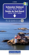 Cover: K&uuml;mmerly+Frey Regional-Strassenkarte 2 Schweden S&uuml;dwest 1:250.000 - Hallwag K&uuml;mmerly+Frey