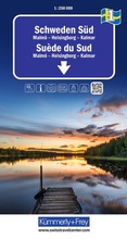 Cover: K&uuml;mmerly+Frey Regional-Strassenkarte 1 Schweden S&uuml;d 1:250.000 - Hallwag K&uuml;mmerly+Frey