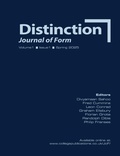 Cover: Distinction. Journal of Form - College Publications