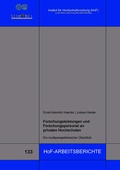 Cover: Forschungsleistungen und Forschungspersonal an privaten Hochschulen - Institut f. Hochschulforschung Wittenberg