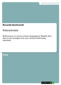 Cover: Pr&auml;tenti&ouml;sit&auml;t - GRIN Verlag