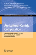 Cover: Agricultural-Centric Computation - Springer