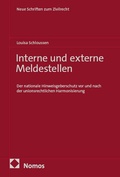 Cover: Interne und externe Meldestellen - Nomos