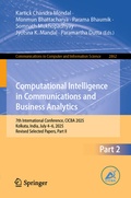 Cover: Computational Intelligence in Communications and Business Analytics - Springer