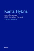 Cover: Kants Hybris - Meiner