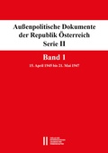 Cover: Au&szlig;enpolitische Dokumente der Republik &Ouml;sterreich, Serie II. Band 1 - Verlag der &ouml;sterreichischen Akademie der Wissenschaften