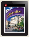 Cover: Asi se dice!, Level 1 eStudio 6-year subscription - McGraw-Hill Education