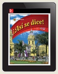 Cover: Asi se dice!, Level 2 eStudio 6-year subscription - McGraw-Hill Education