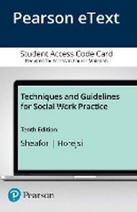 Enlarge image Cover: Techniques and Guidelines for Social Work Practice -- Pearson eText - Pearson