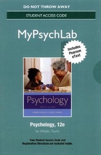 Enlarge image Cover: NEW MyLab Psychology with Pearson eText -- Standalone Access Card -- for Psychology - Pearson