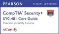 Cover: CompTIA Security+ SY0-401 Pearson uCertify Course Student Access Card - Pearson It Certification