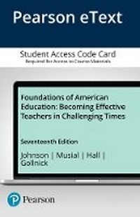 Enlarge image Cover: Foundations of American Education - Pearson