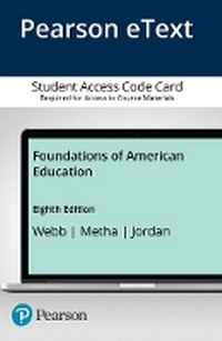 Enlarge image Cover: Foundations of American Education, Enhanced Pearson eText -- Access Card - Pearson